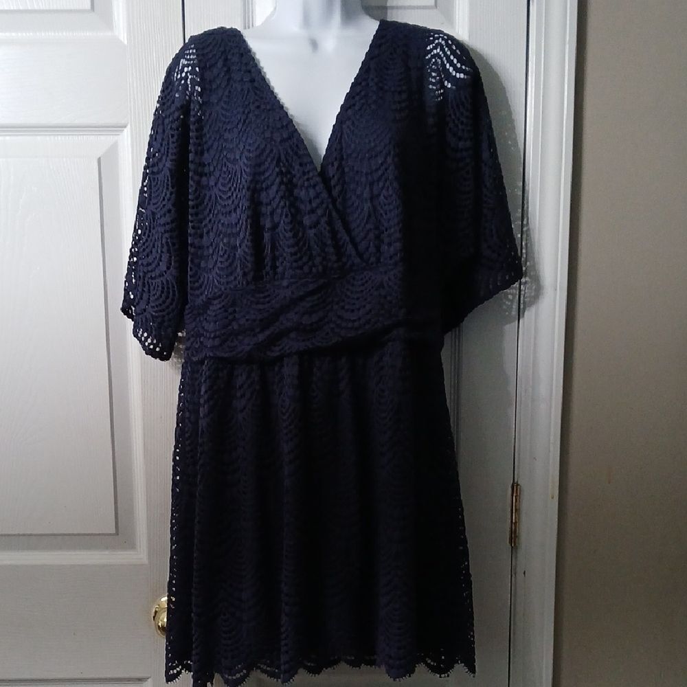 Lilly Pulitzer Navy Blue Parigi Skort Romper Size XL NWOT